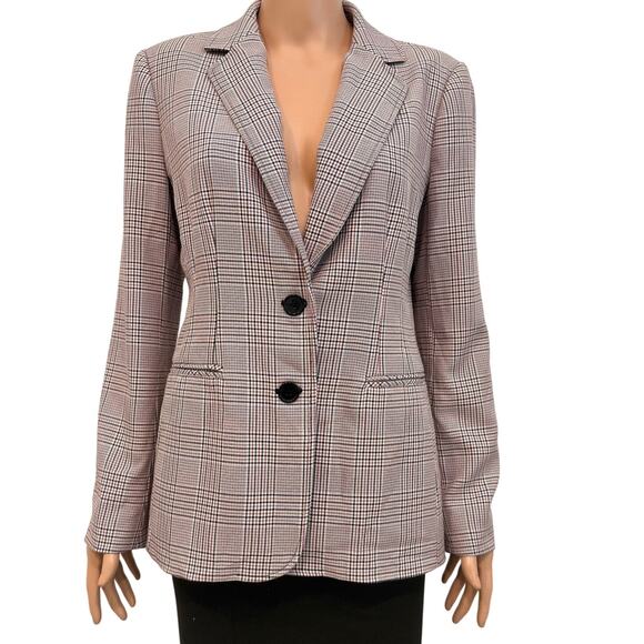 Chelsea28 medium 2 button front plaid jacket blazer coat C 3001 - Picture 11 of 11